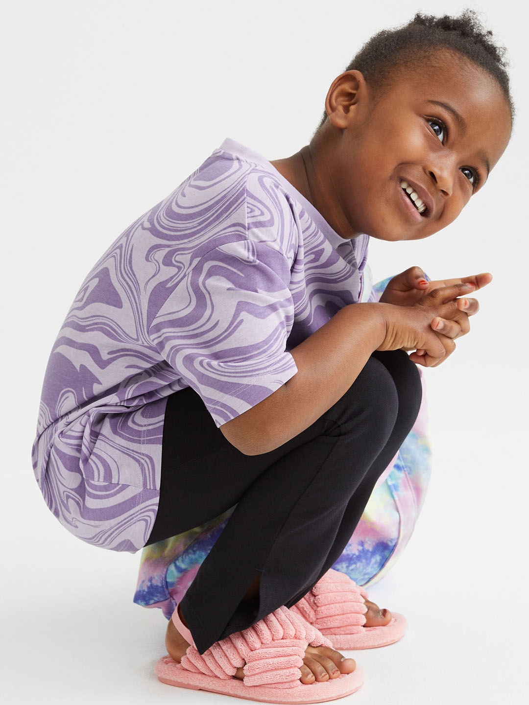 

H&M Girls Purple & Black 2-Piece Cotton Jersey Set