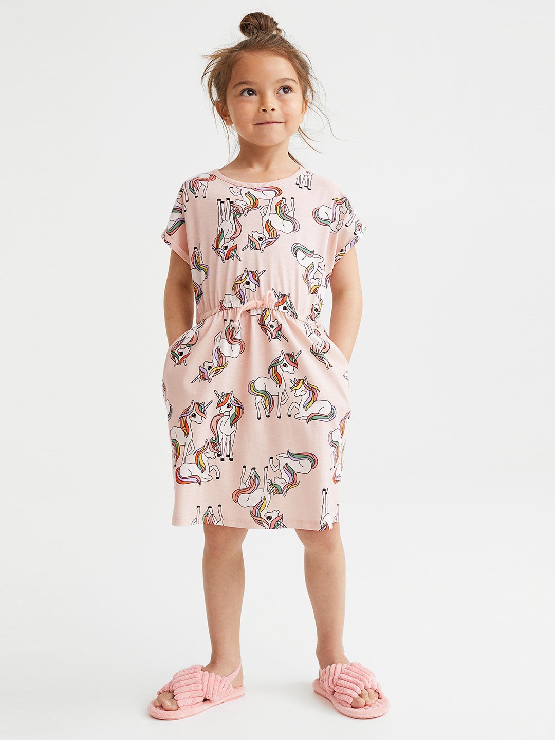 

H&M Girls Pink Cotton Jersey Dress