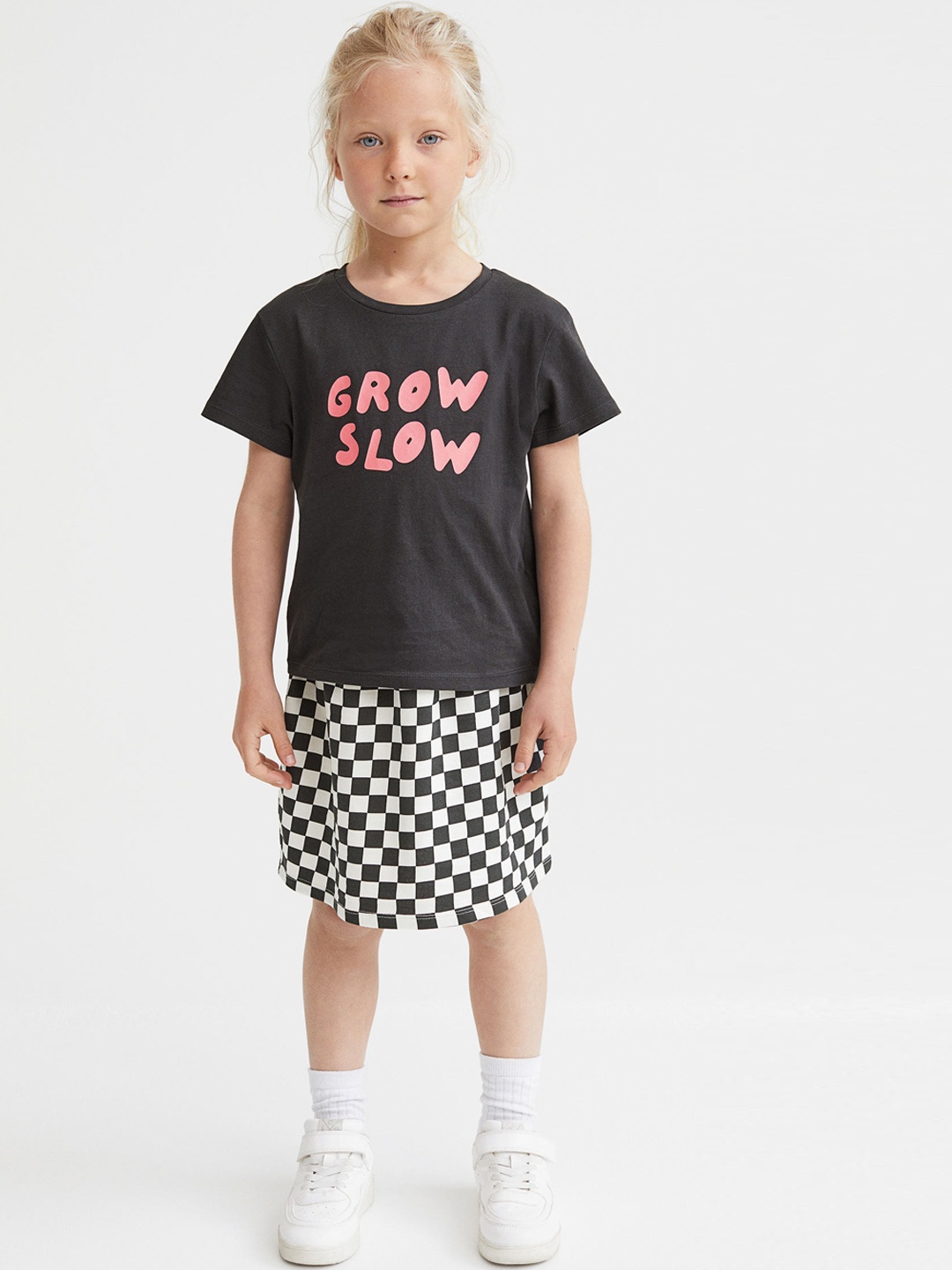 

H&M Girls Black & Grey 2-Piece Cotton Jersey Set