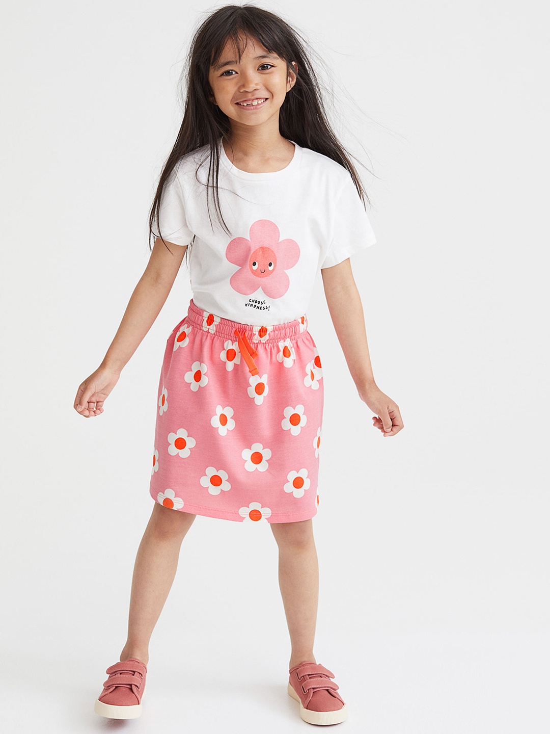 

H&M Girls Pink & White 2-Piece Cotton Jersey Set
