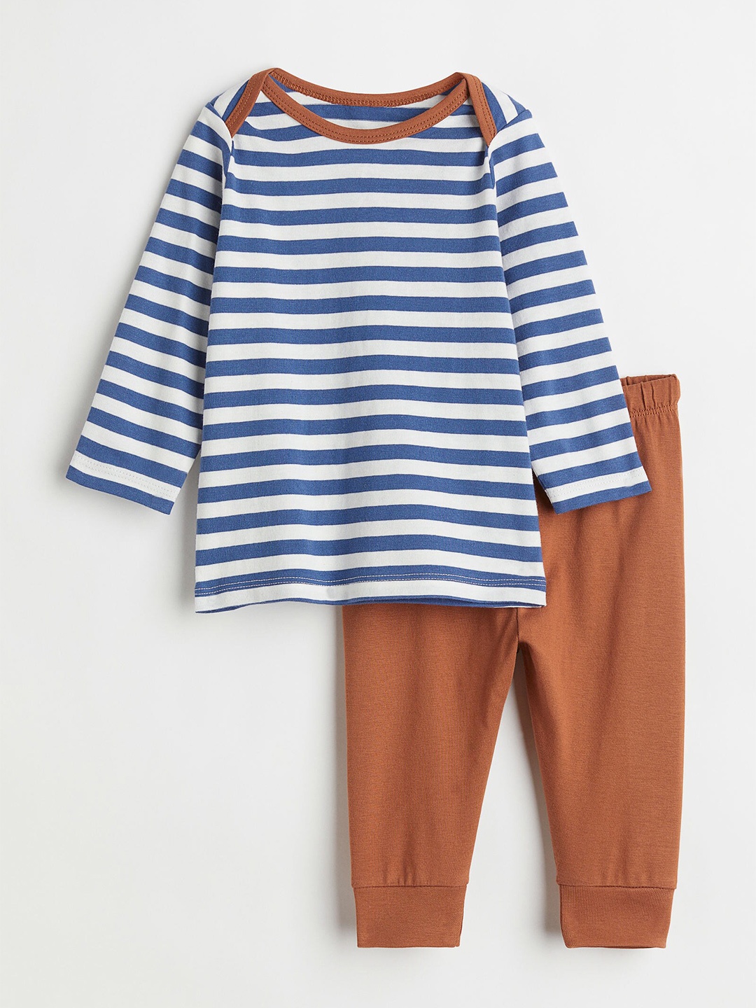

H&M Boys White & Brown 2-piece cotton set