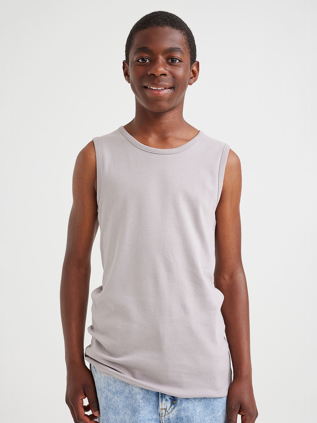 

H&M Boys Blue 5 Pack Cotton Vest Tops