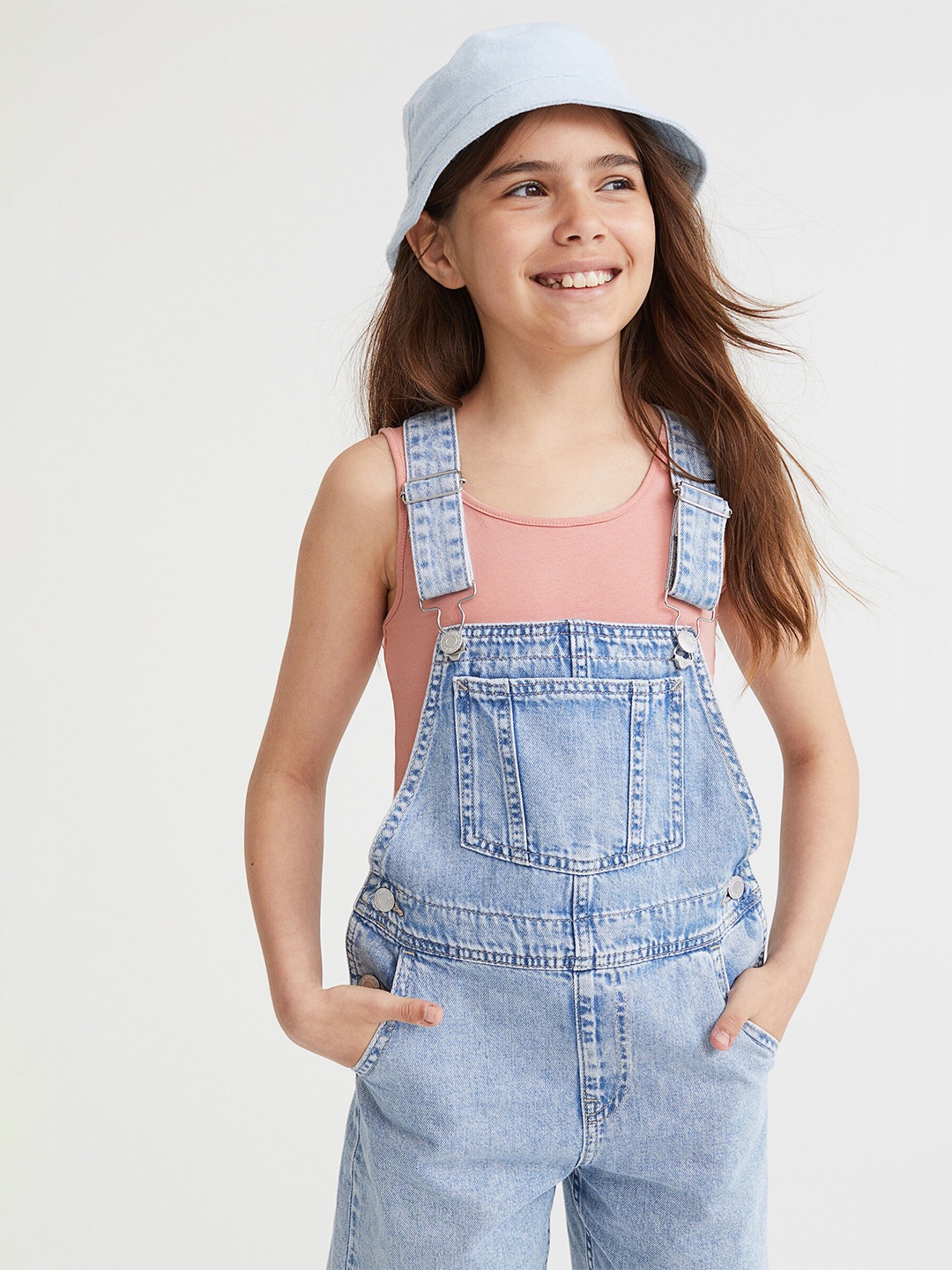 

H&M Girls Grey & Pink 5-Pack Cotton Vest Tops