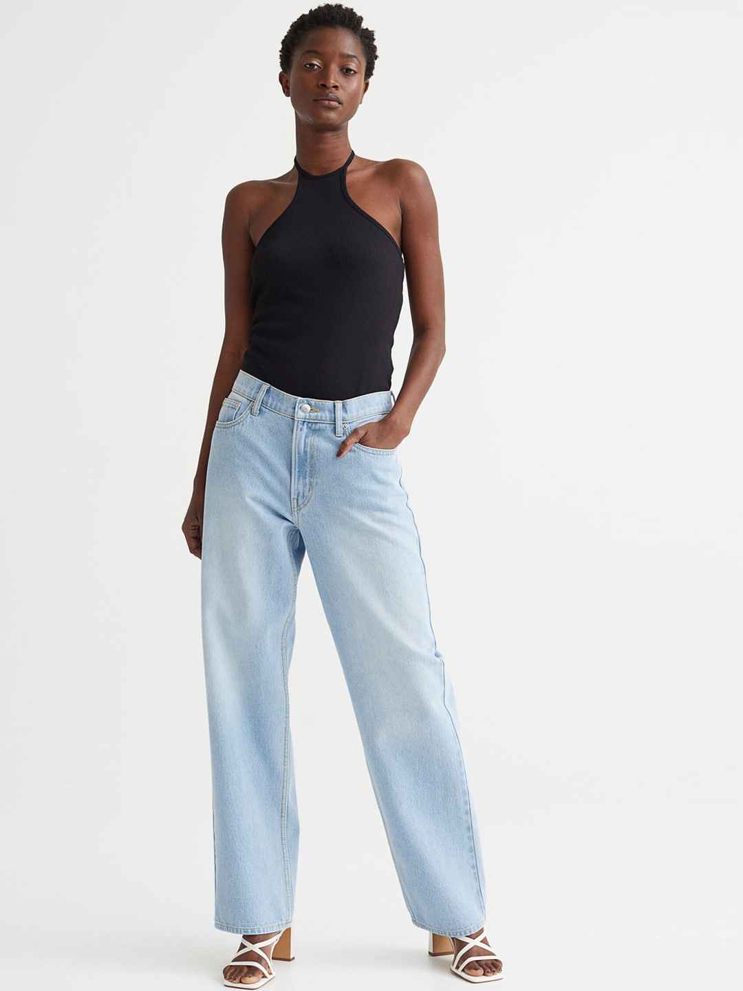 

H&M Women Blue 90s Baggy Low Jeans