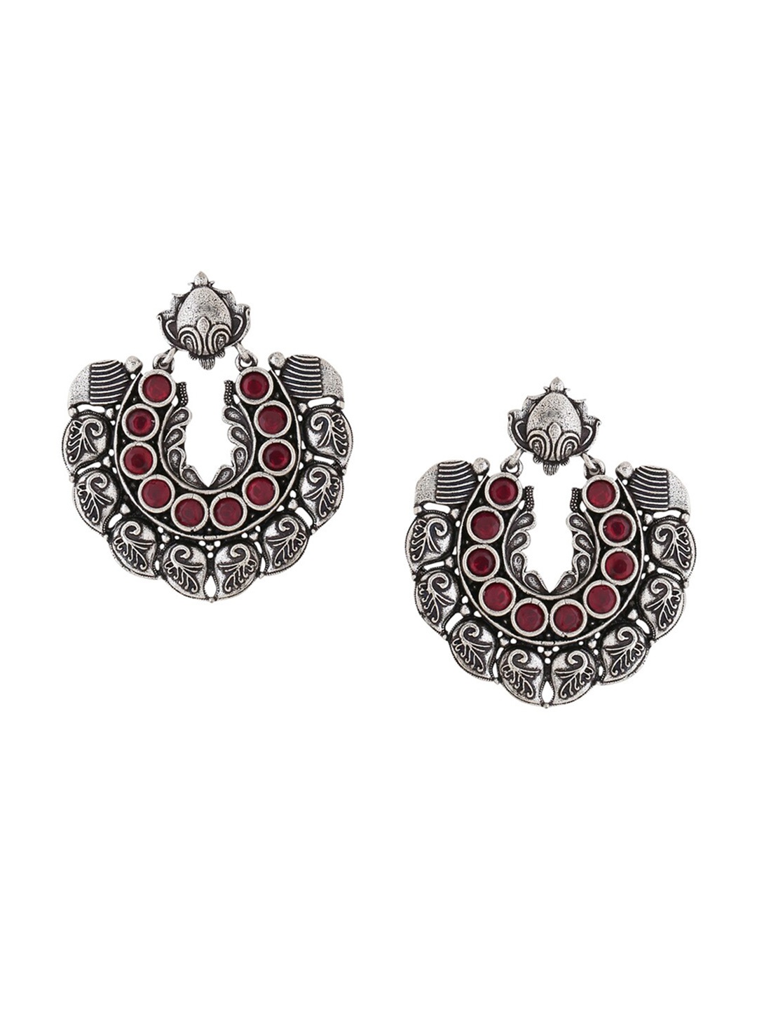 

kashwini Silver-Toned Contemporary Drop Earrings