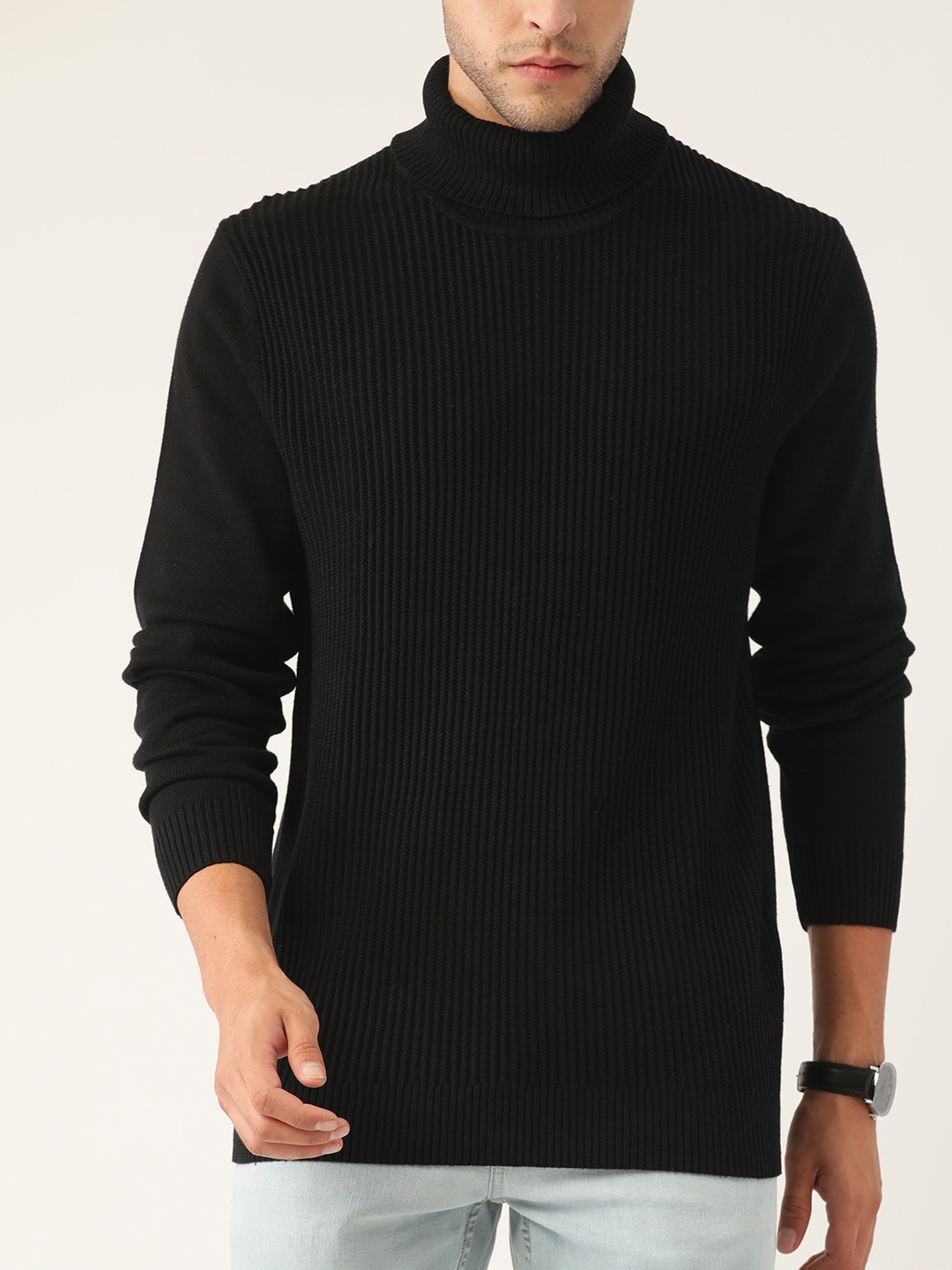 

Macy's Club Room Men Black Cotton Ribbed Pullover