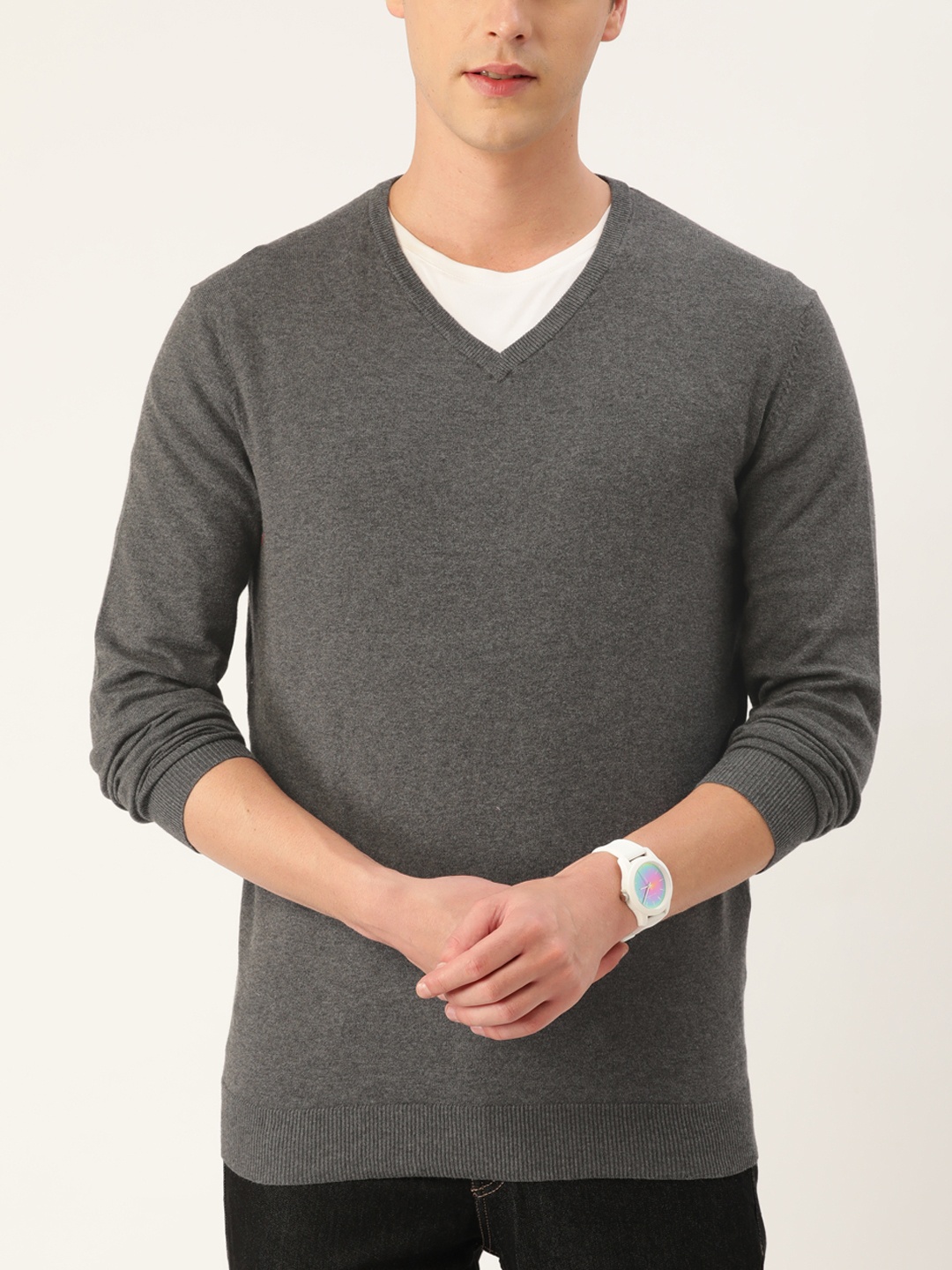 

Macy's Alfani Men Grey Solid Pullover