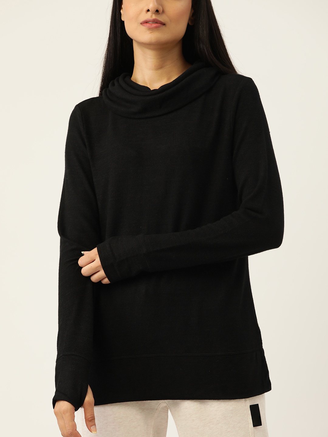 

Macy's Ideology Women Black Cowl Neck Pullover