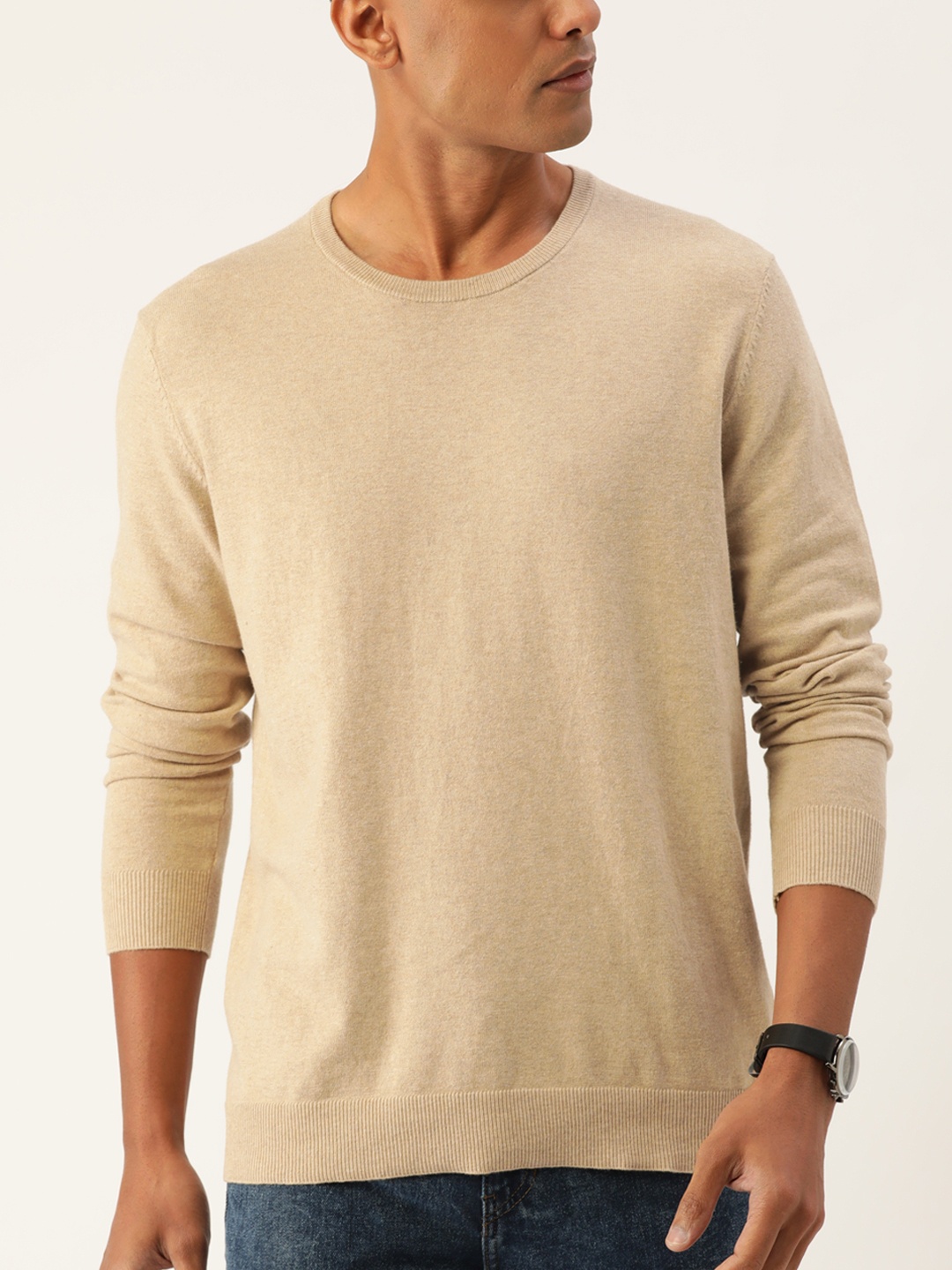 

Macy's Alfani Men Beige Solid Pullover