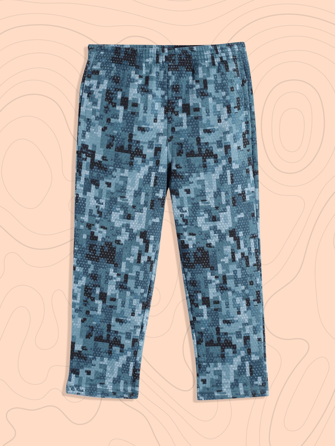 

Macy's Ideology Boys Blue & Black Camouflage Print Winter Track Pants