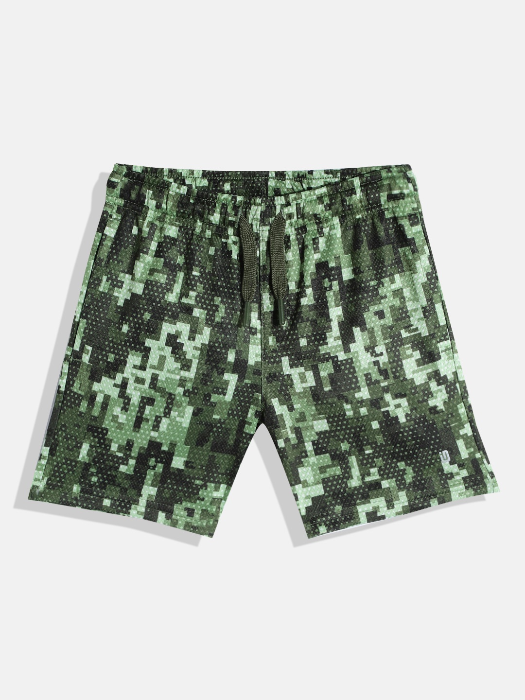 

Macy's Ideology Boys Green & Black Printed Shorts