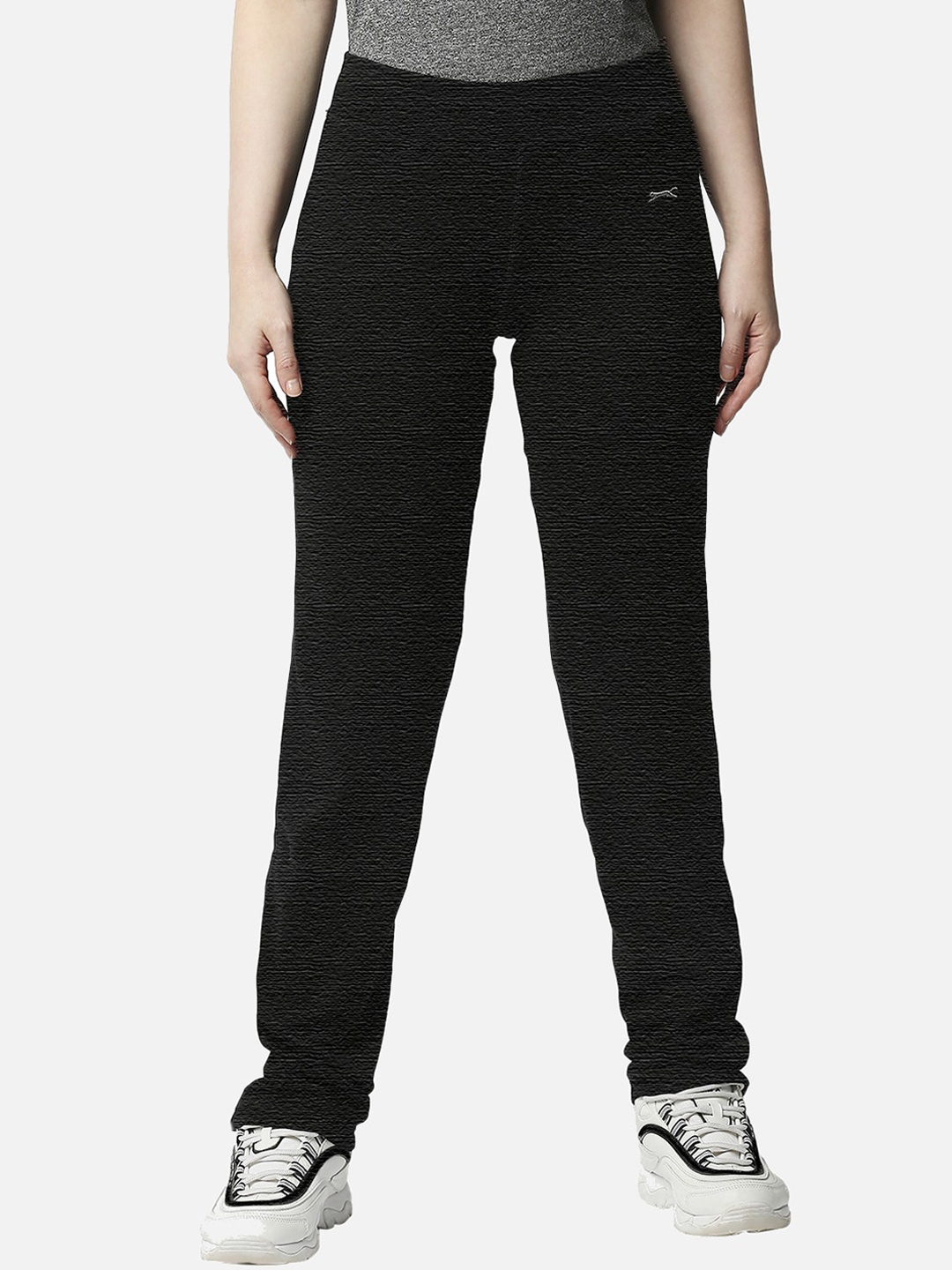 

Black Panther Women Black Solid Cotton Track Pants