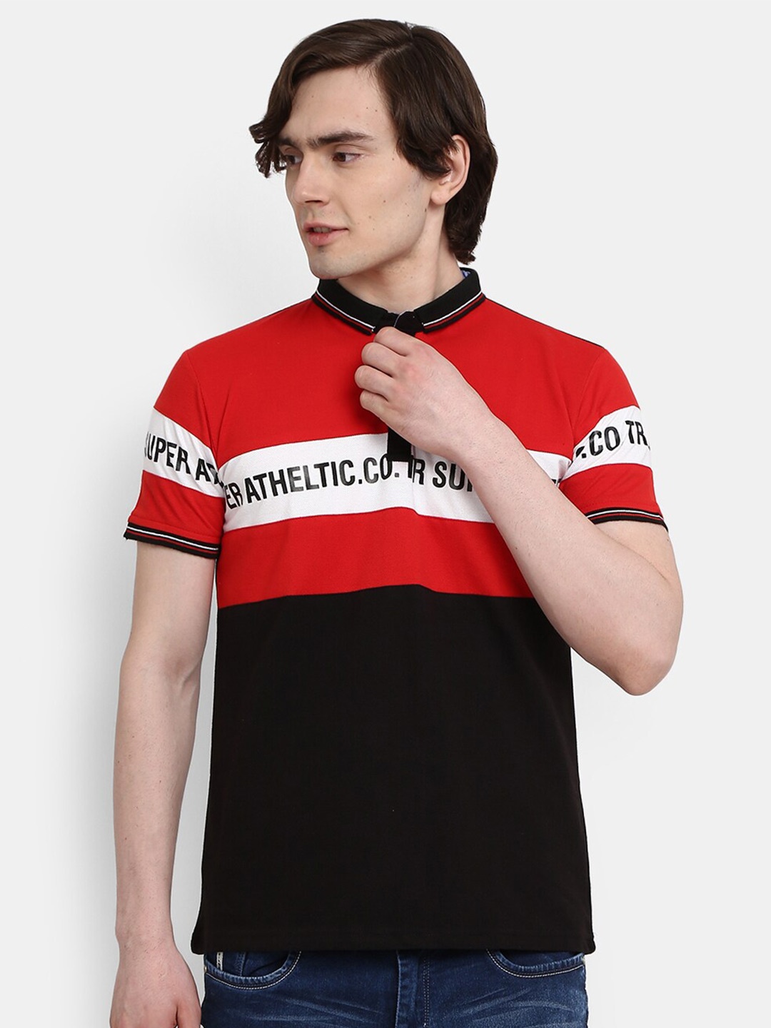 

V-Mart Men Black Slim Fit T-shirt