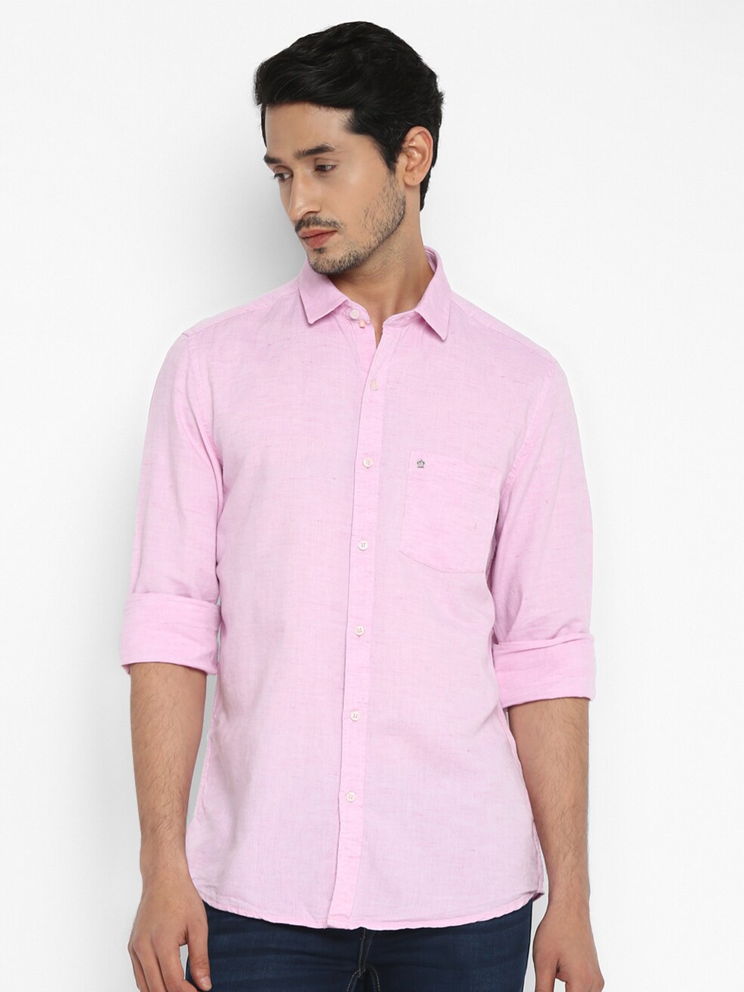 

Turtle Men Pink Slim Fit Semiformal Shirt