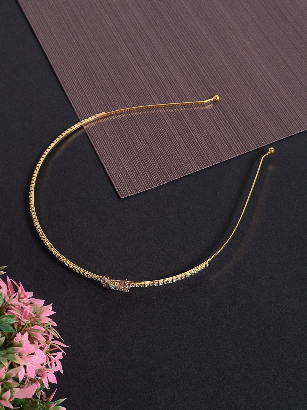 

Golden Peacock Women Gold-Toned Embellished Hairband