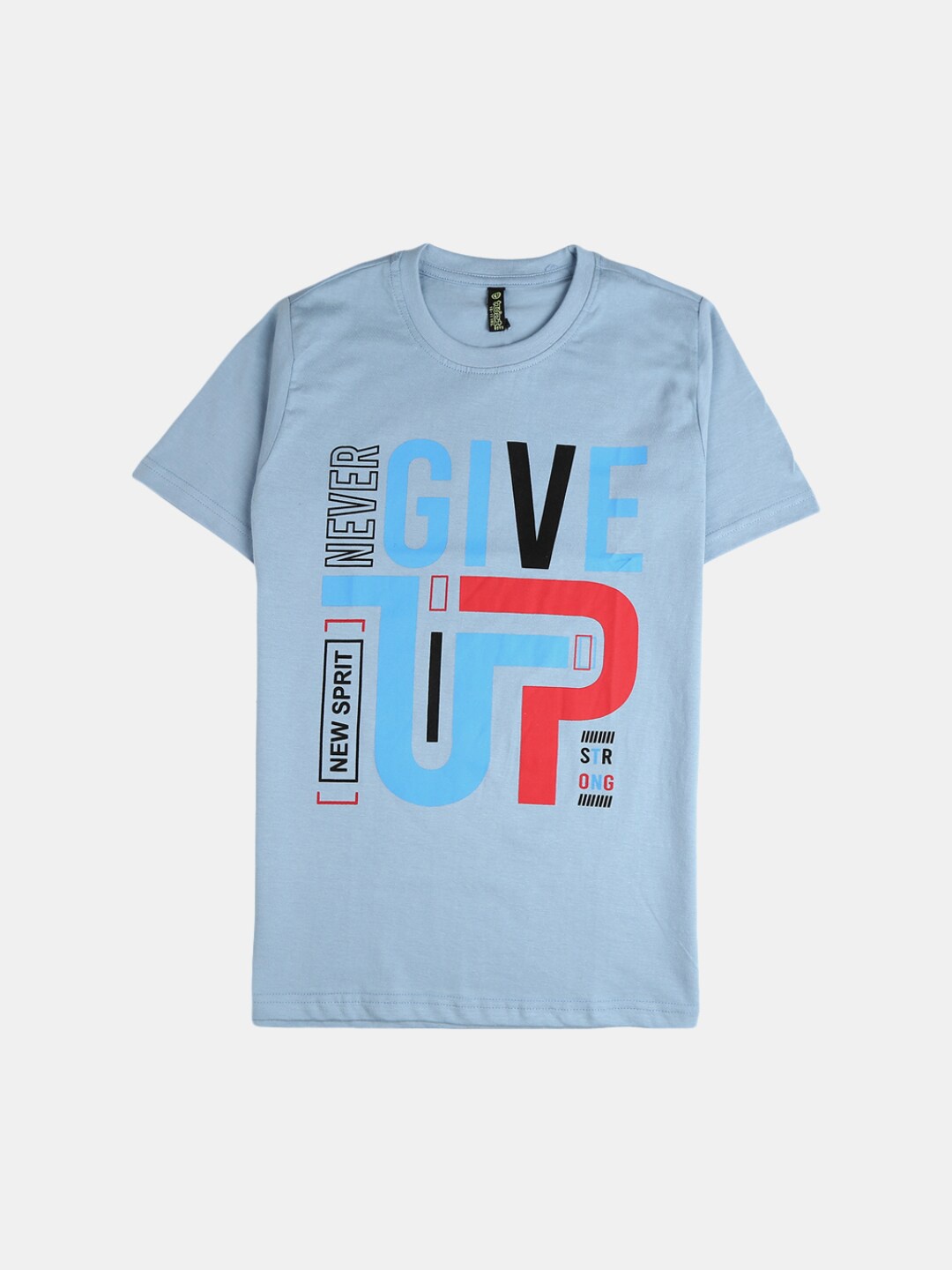 

V-Mart Boys Blue & Black Varsity Printed Applique T-shirt