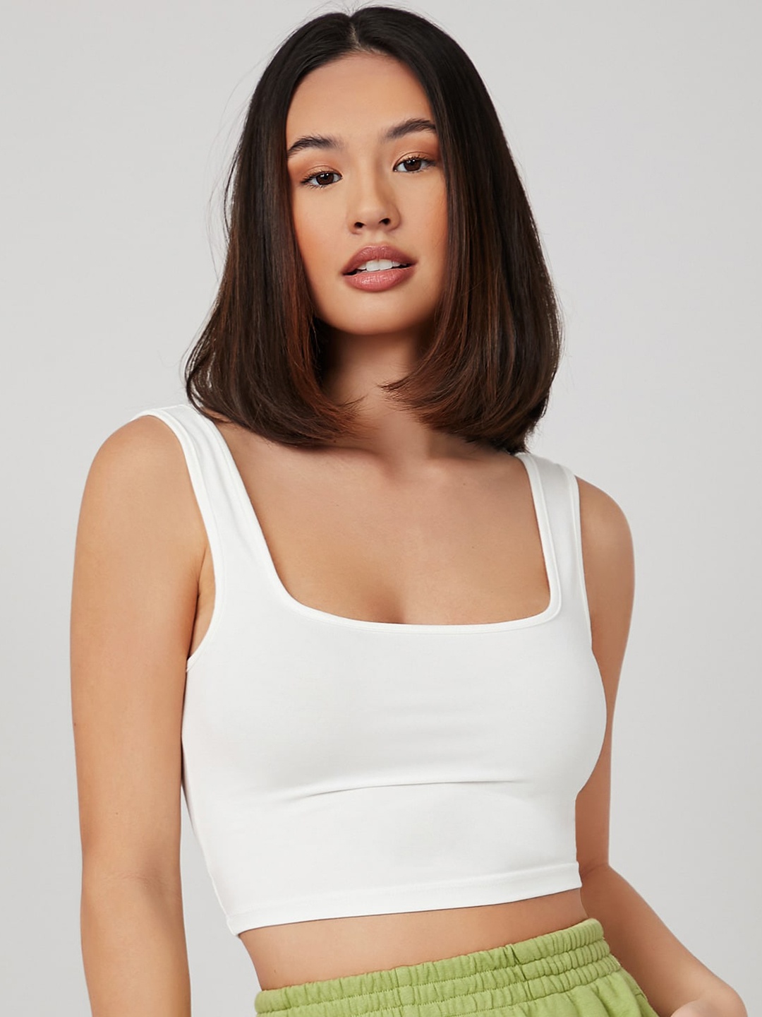 

AAHWAN White Bralette Crop Top