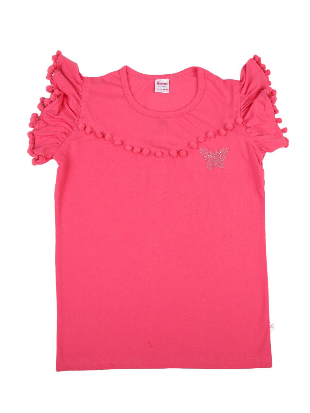 

V-Mart Girls Fuchsia Typography T-shirt