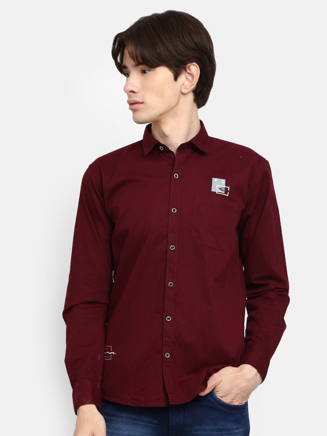 

V-Mart Men Maroon Casual Shirt