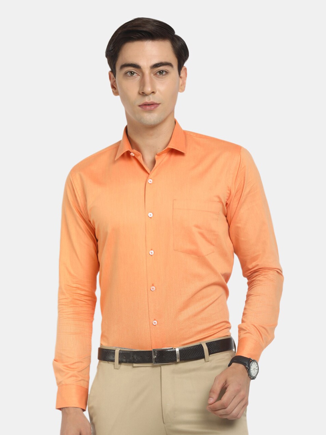 

J White by Vmart Men Orange Formal Shirt