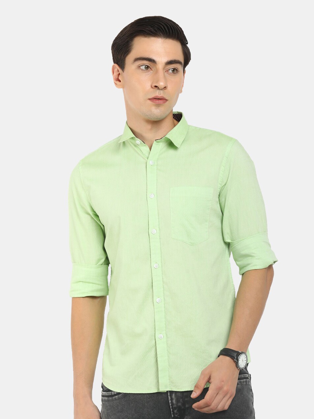 

V-Mart Men Green Casual Shirt