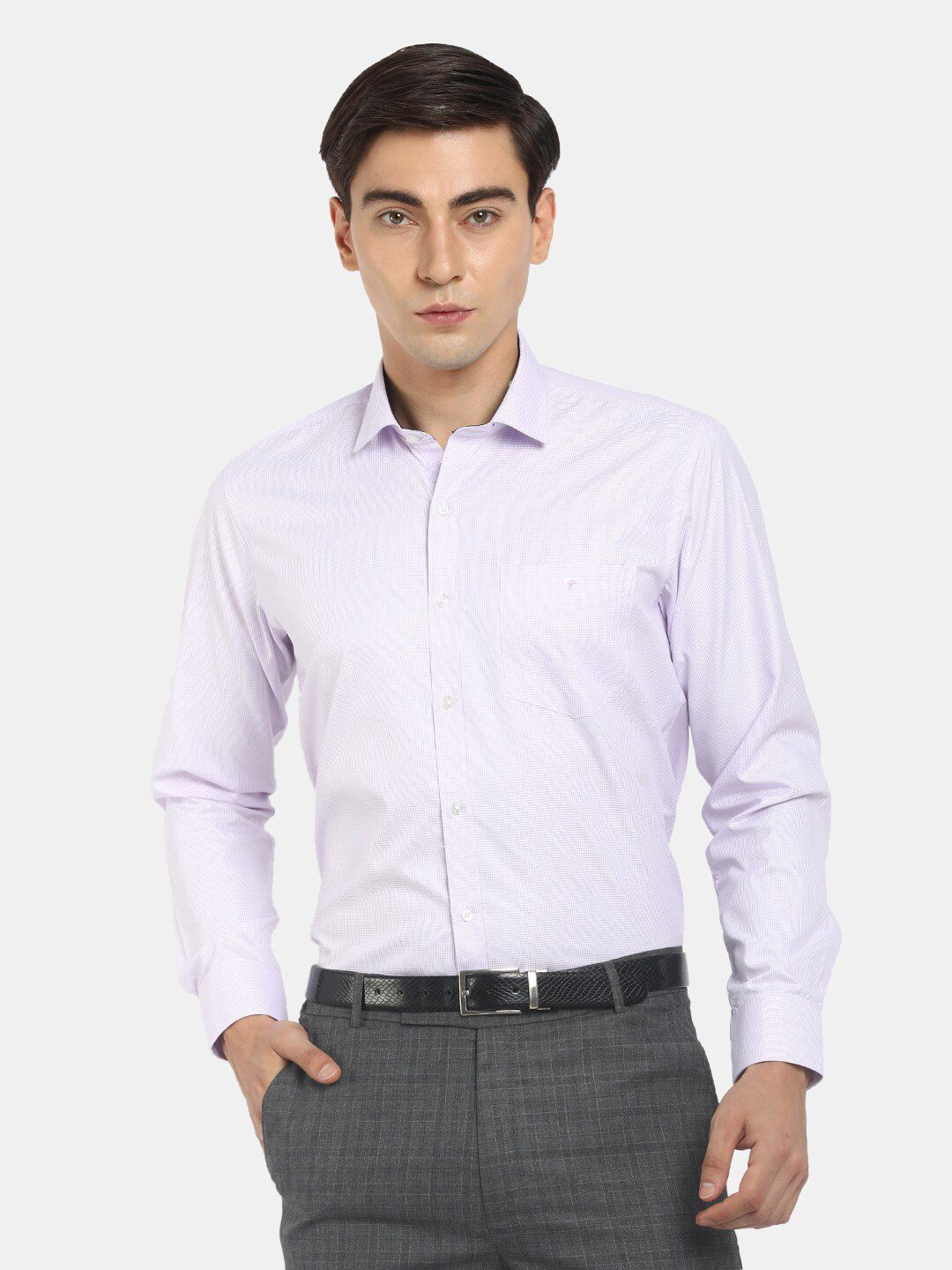 

V-Mart Men Purple Striped Formal Shirt