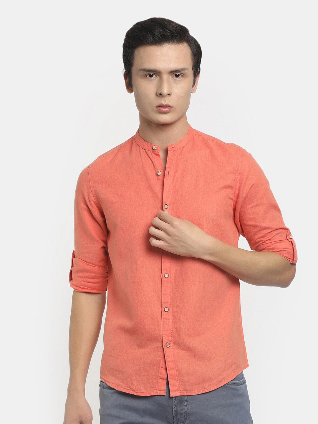 

V-Mart Men Orange Casual Shirt