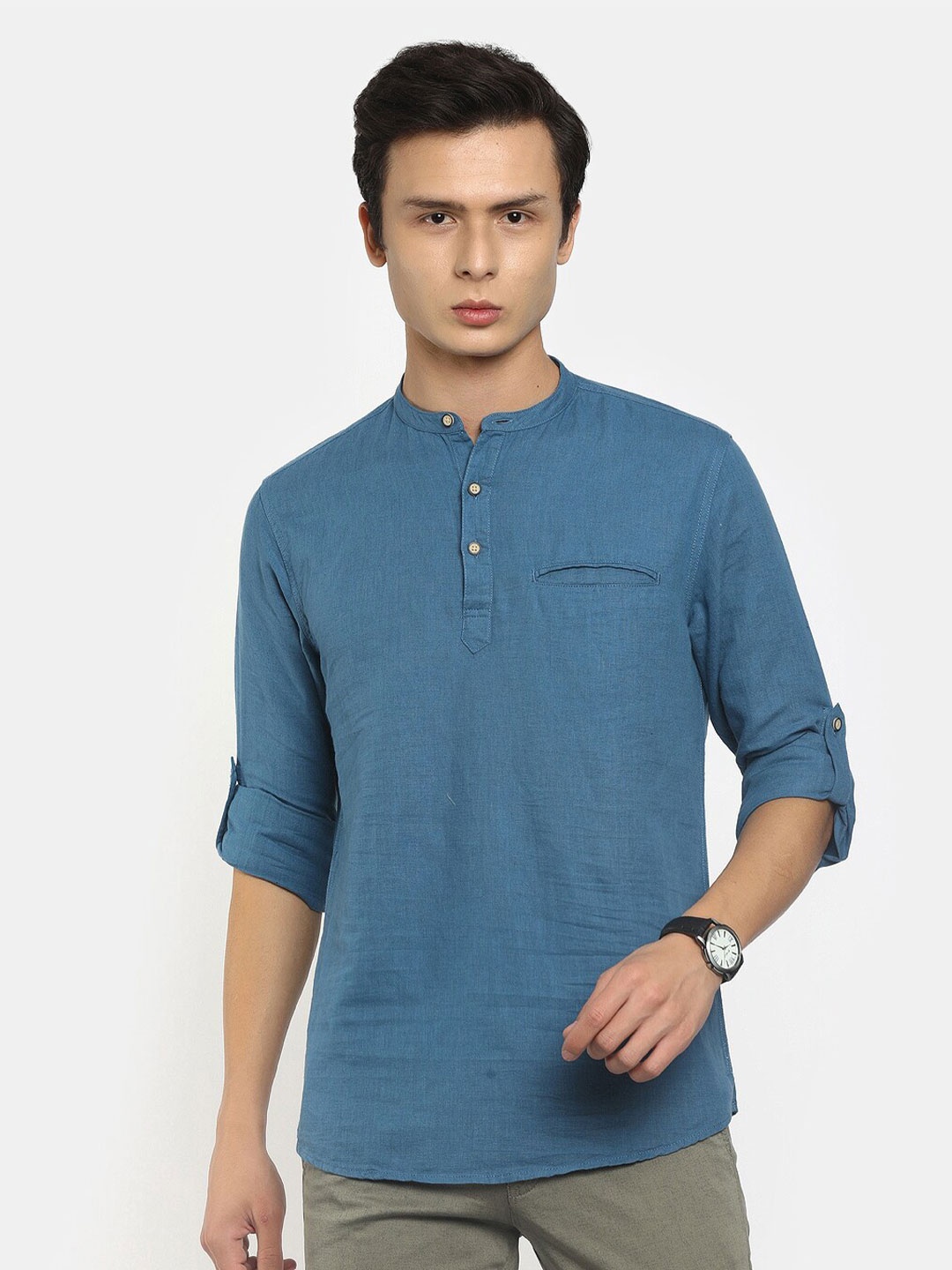 

V-Mart Men Blue Casual Shirt