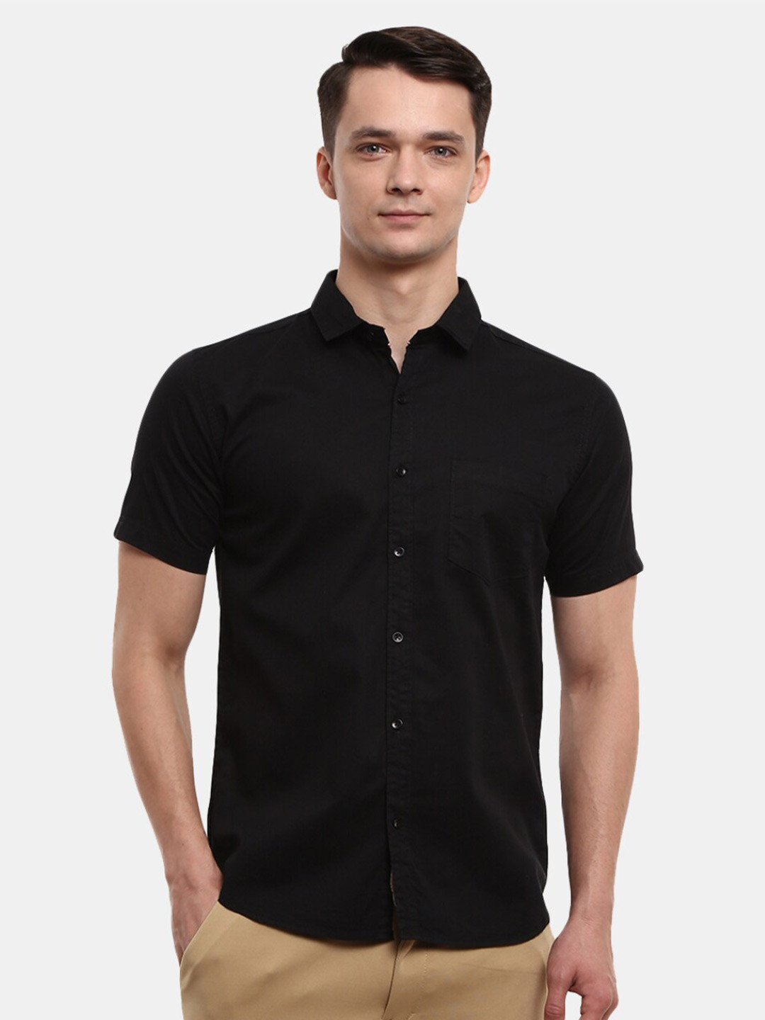

V-Mart Men Black Casual Shirt