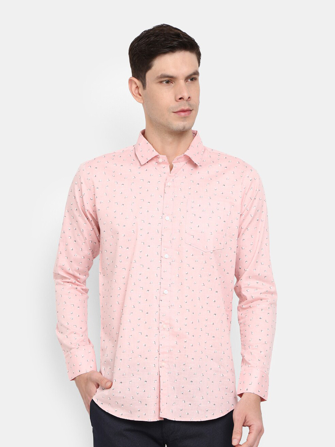 

V-Mart Men Pink Printed Casual Shirt