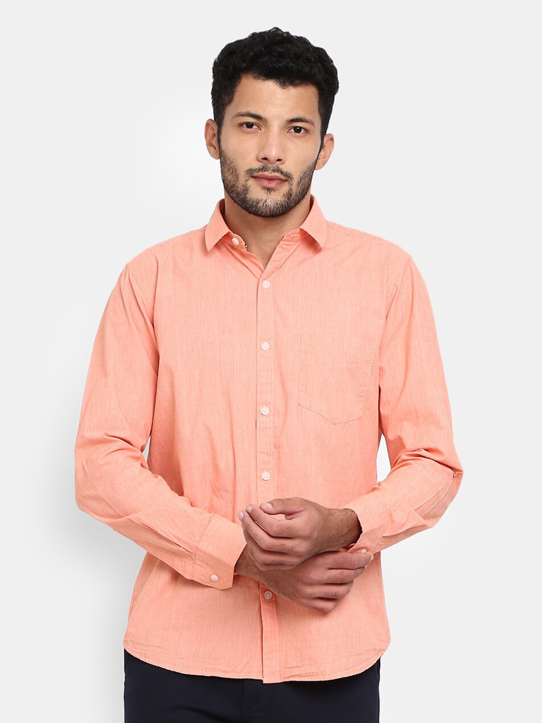 

V-Mart Men Orange Casual Shirt