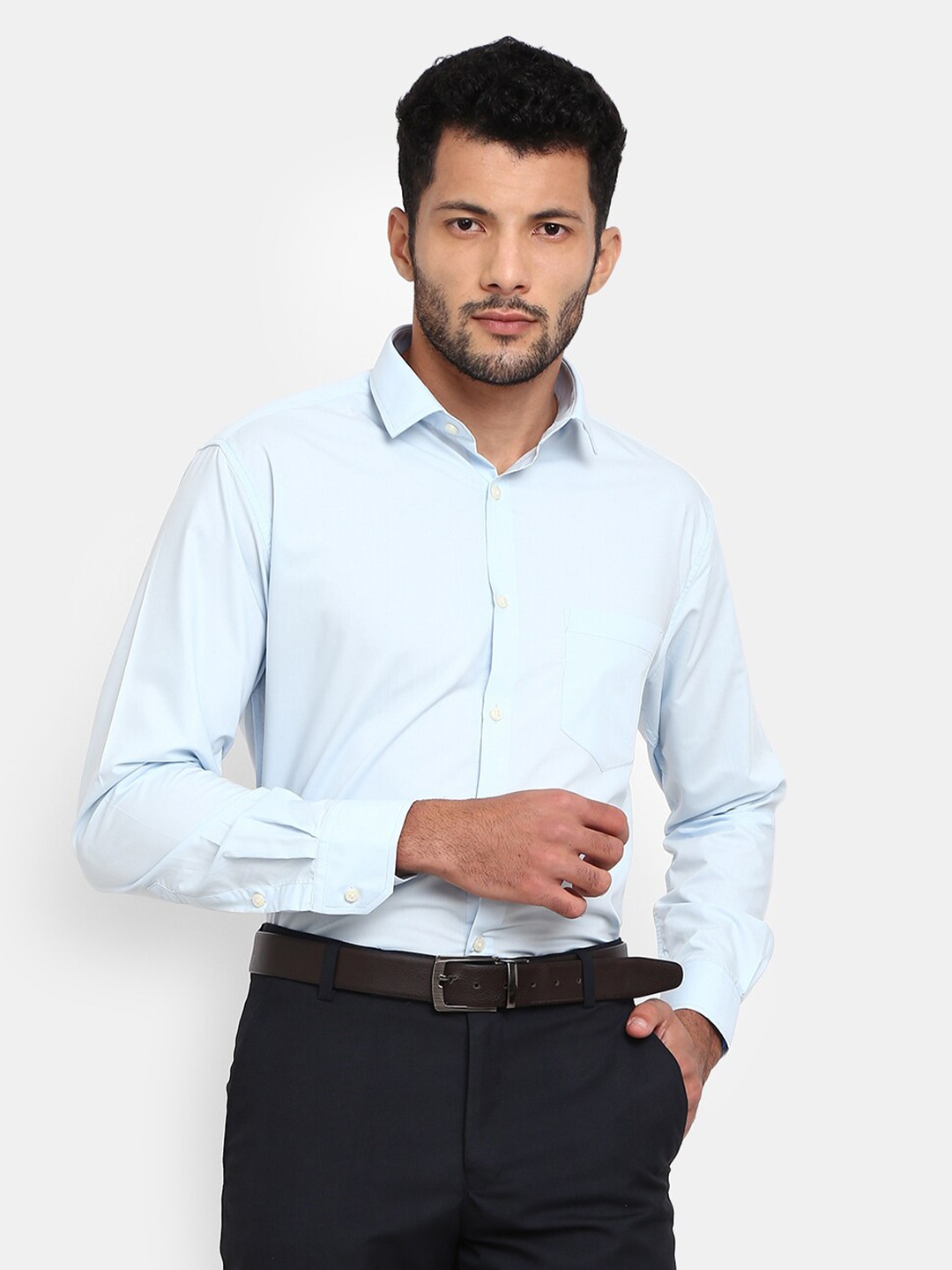 

J White by Vmart Men Blue Formal Shirt