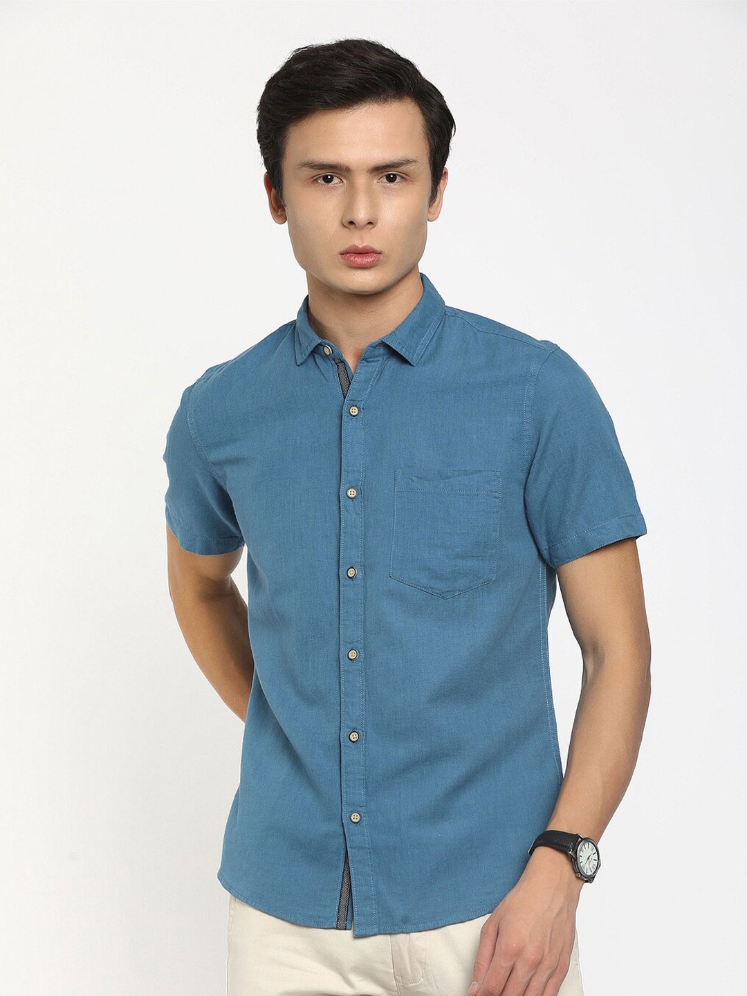 

V-Mart Men Blue Casual Shirt