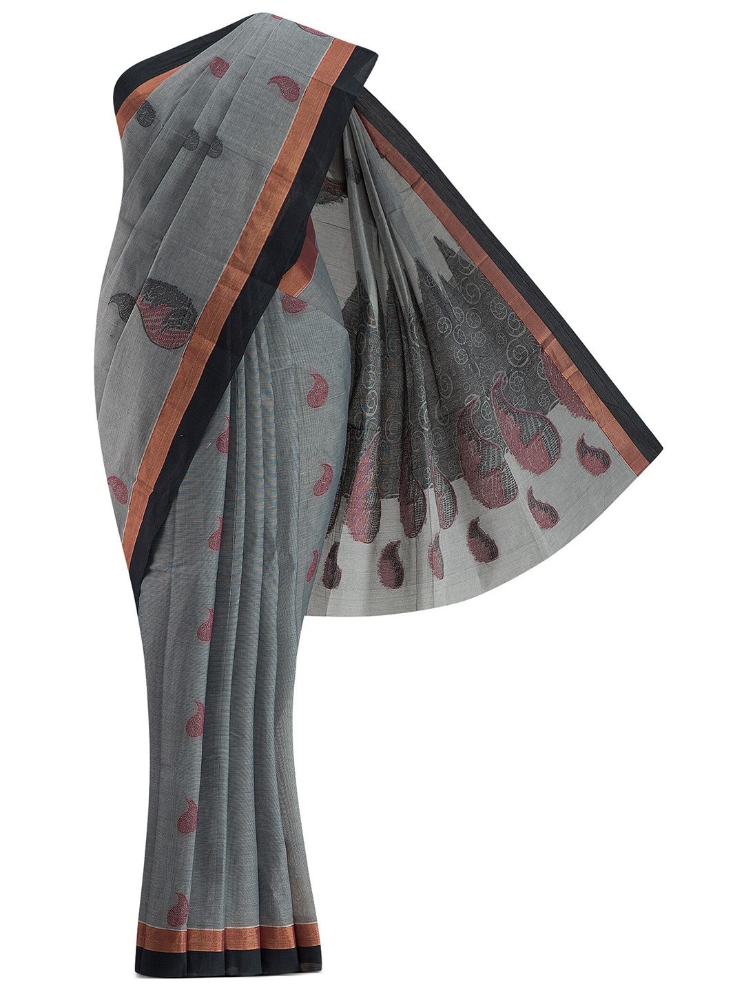 

Nalli Next Grey Cotton Saree