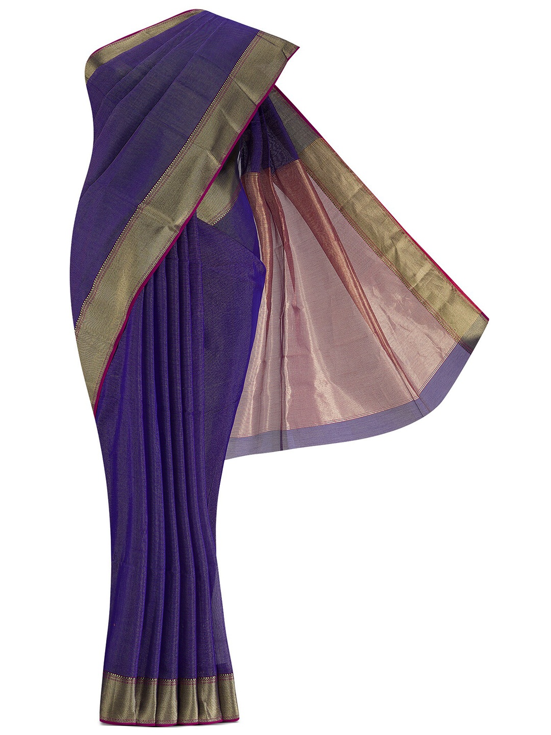 

Nalli Next Blue Silk Cotton Maheshwari Saree