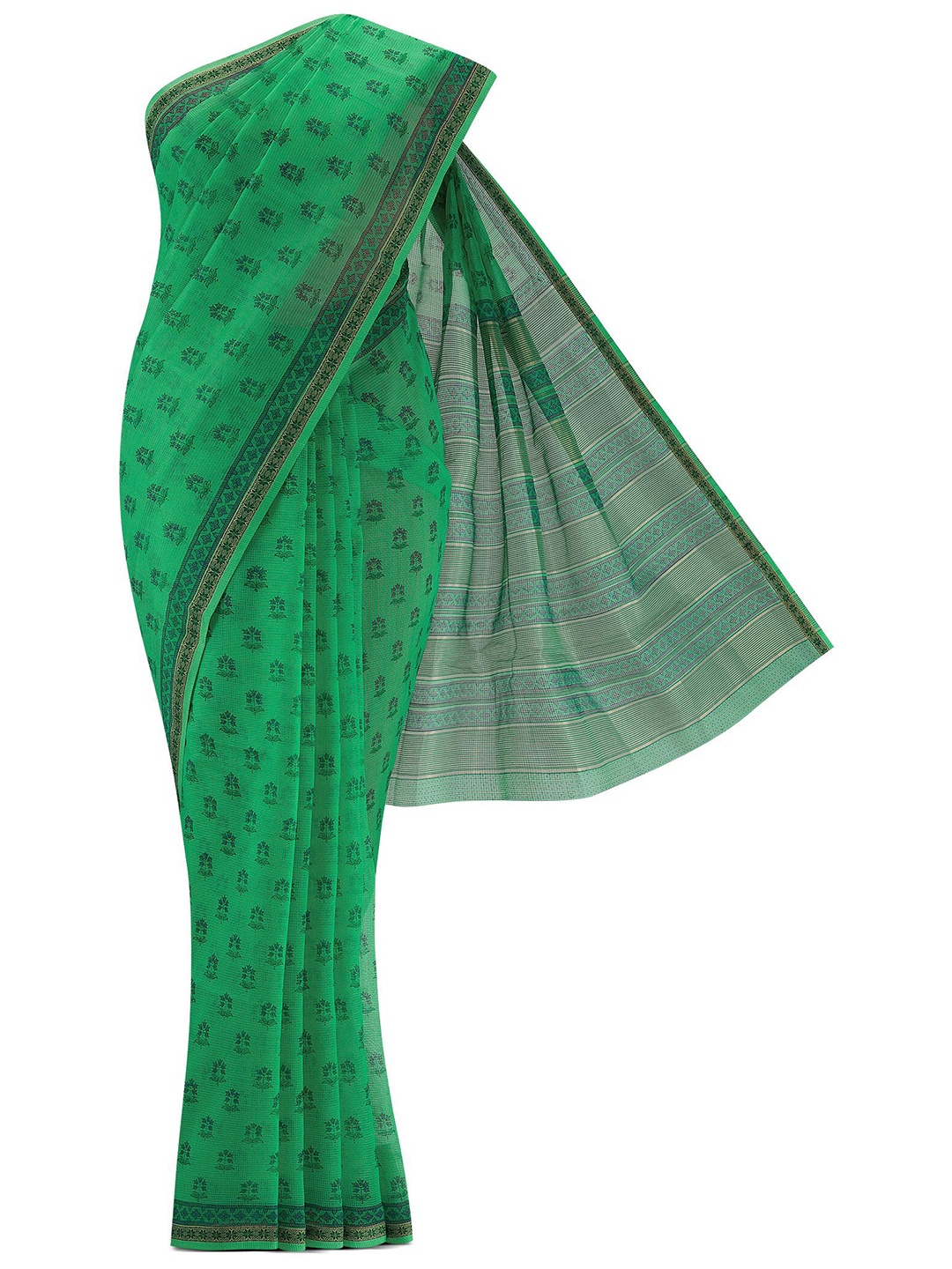 

Nalli Next Green Ethnic Motifs Silk Cotton Saree