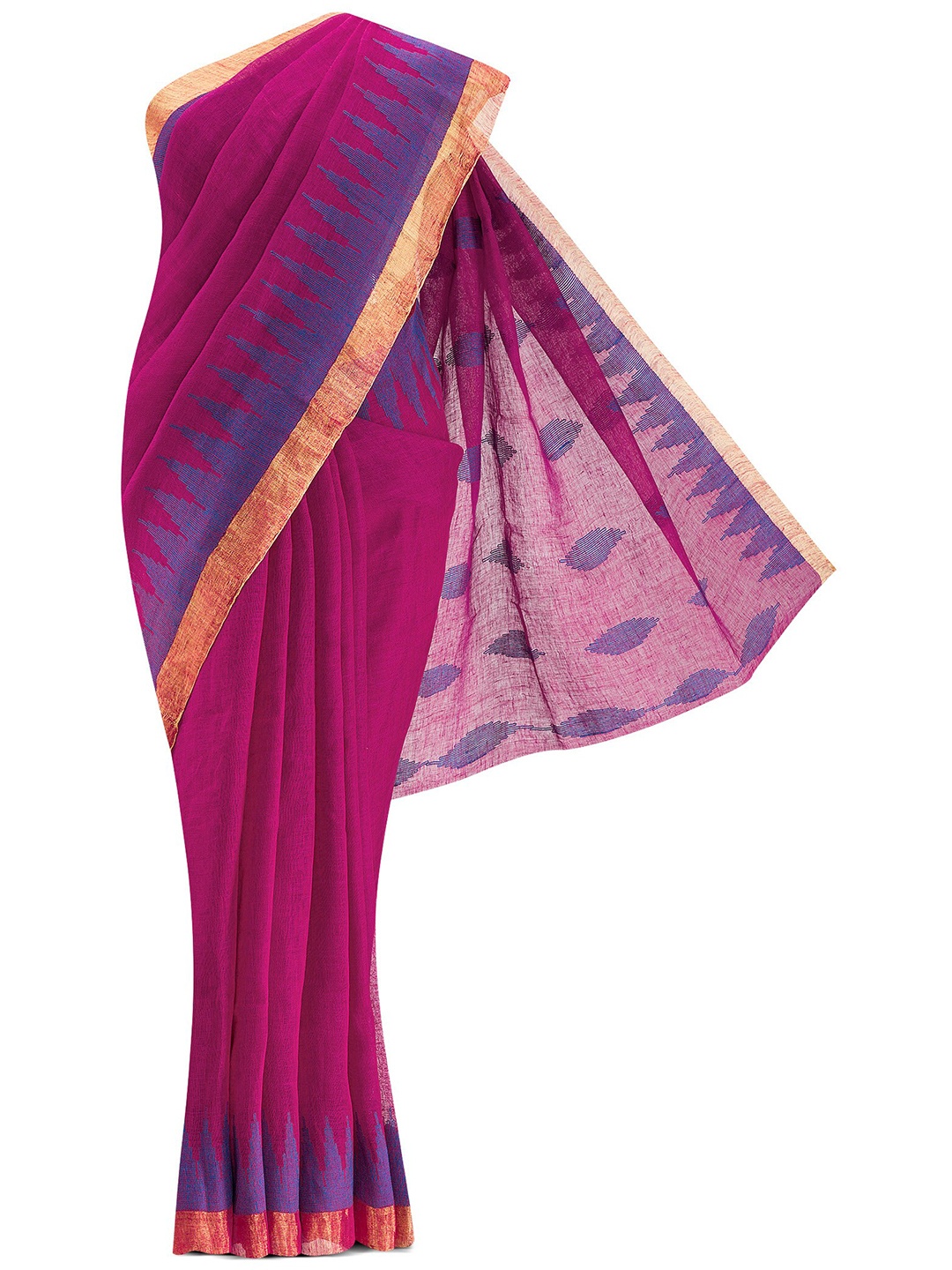 

Nalli Next Pink Woven Design Linen Blend Saree