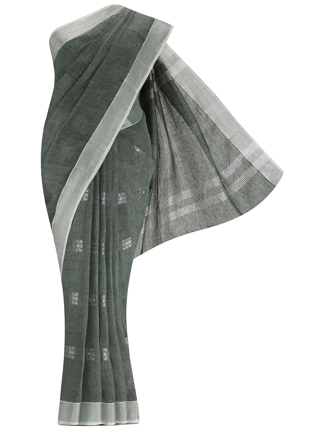 

Nalli Next Women Green & Grey Woven Design Saree