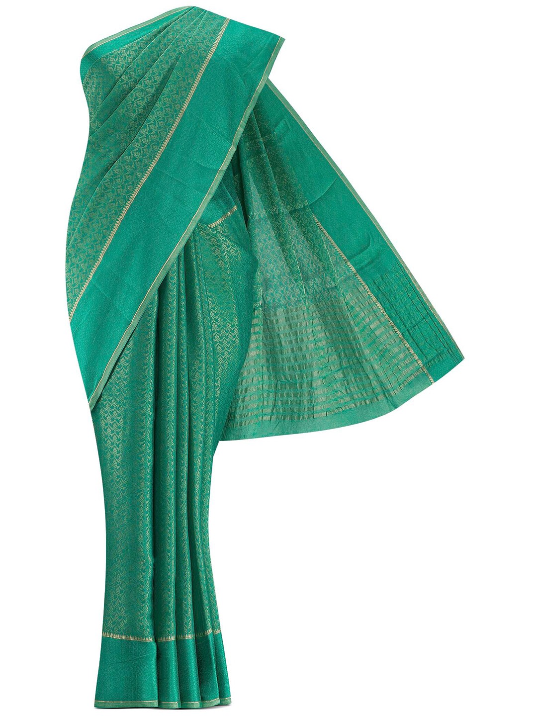 

Nalli Silk Sarees Green Woven Design Pure Cotton Saree