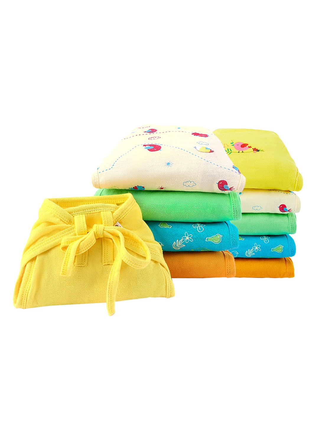 

SuperBottoms Set of 10 Cotton Sustainable Nappy, Yellow