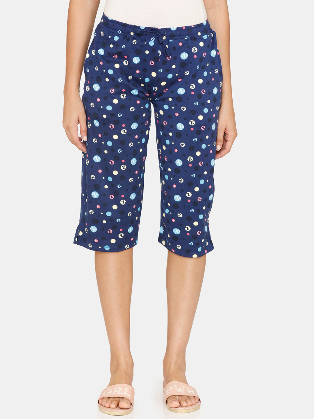 

Zivame Women Blue Lounge Capris