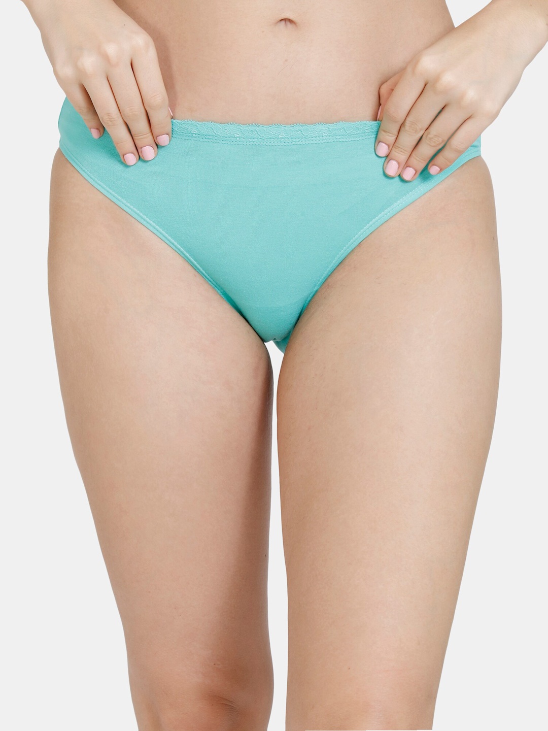 

Zivame Women Blue Solid Bikini Brief