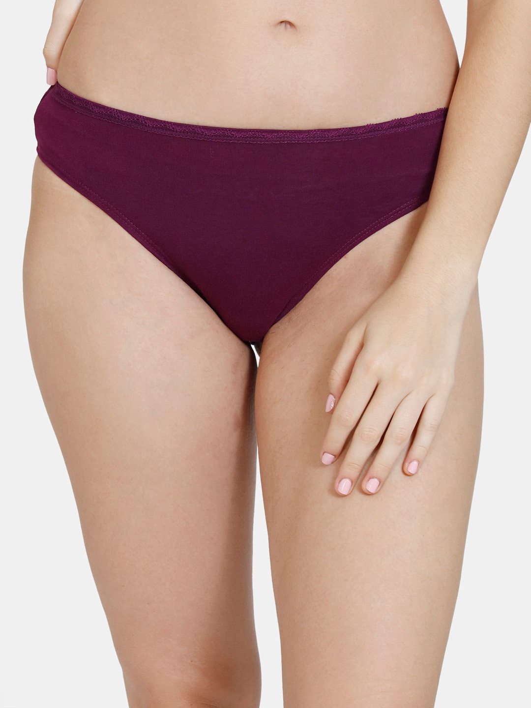 

Zivame Women Purple Solid Thongs