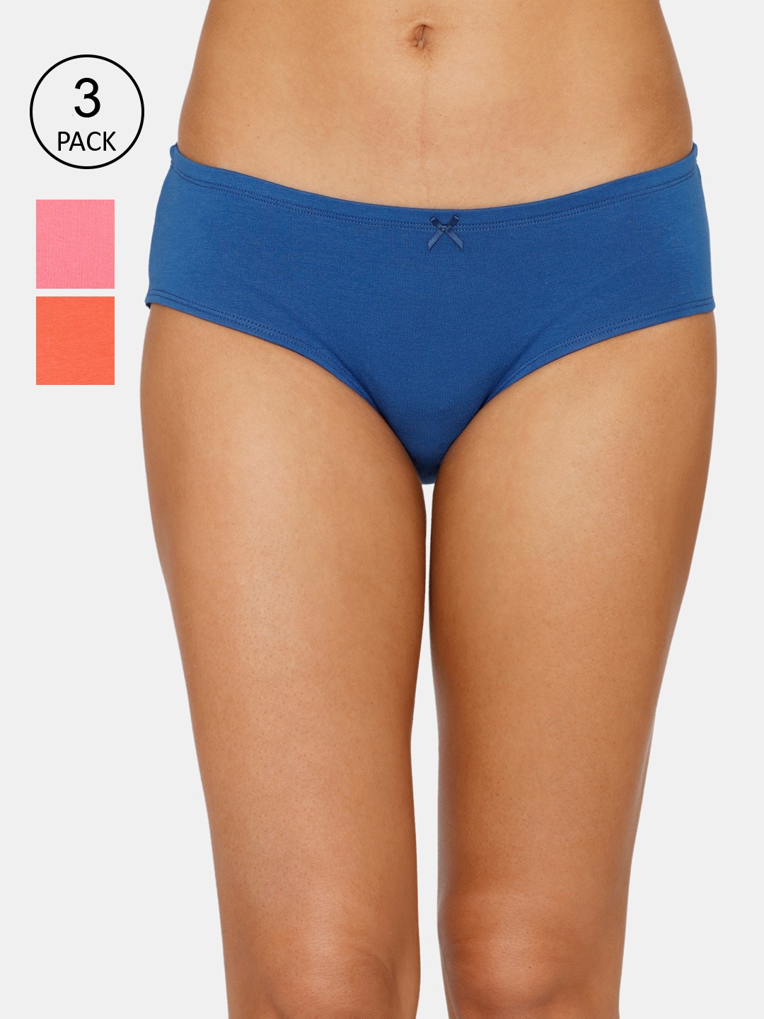 

Zivame Women Pack of 3 Assorted Hipster Briefs