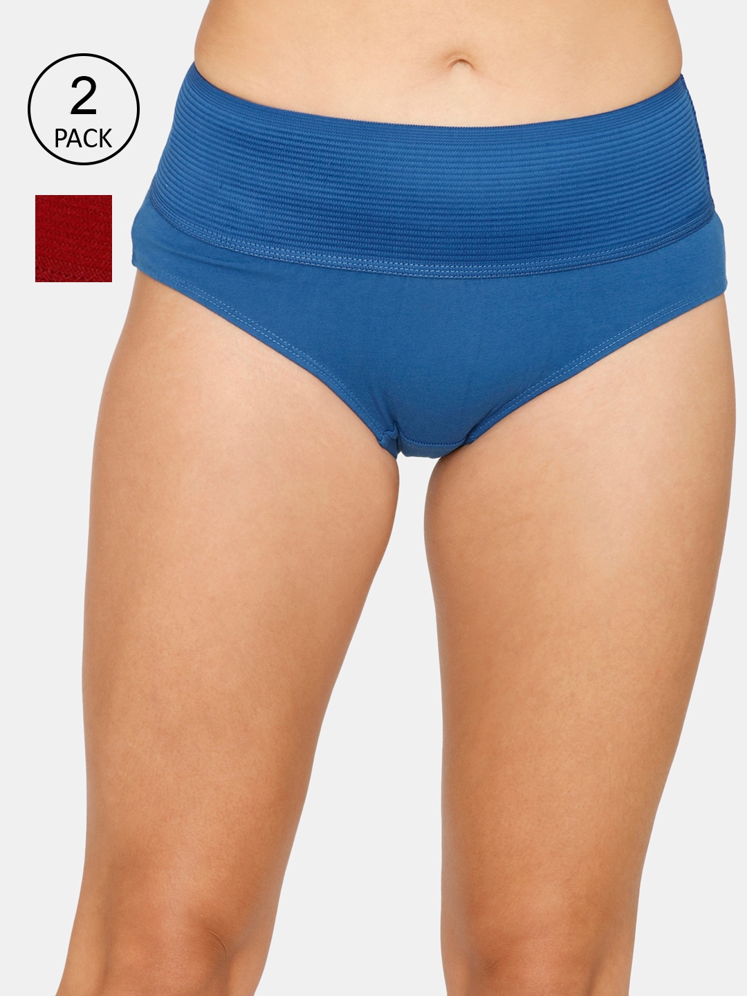 

Zivame Women Pack of 2 Assorted Hipster Briefs