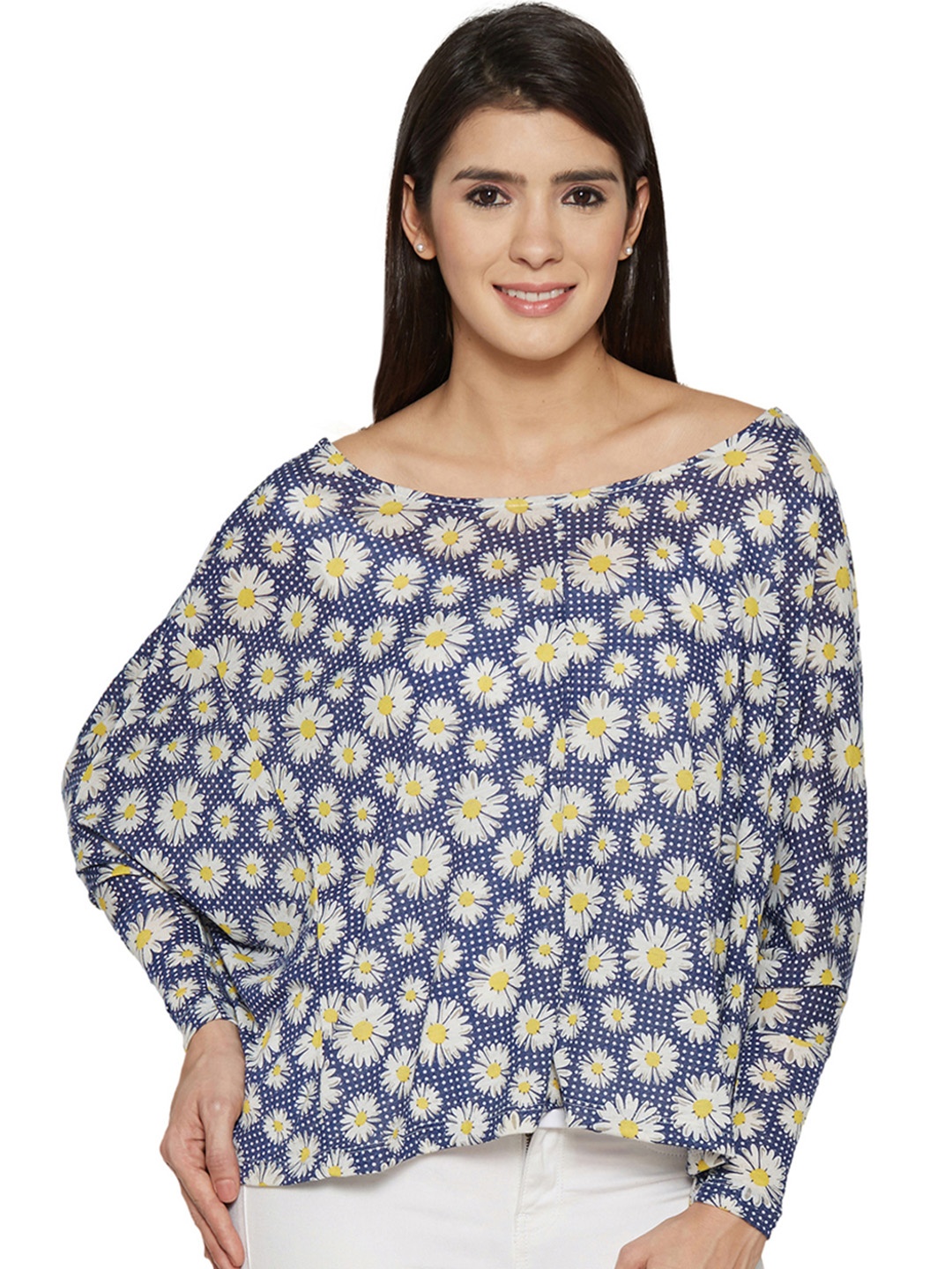 

Globus Women Blue Printed Kaftan Top