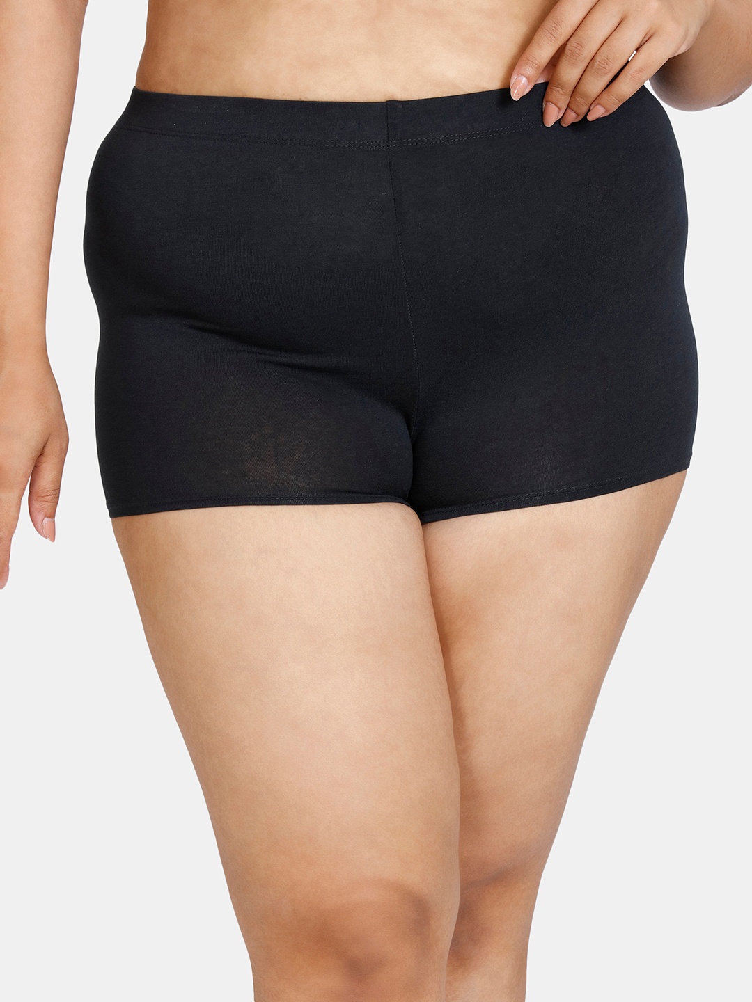 

Zivame Women Black Solid Boy Short Briefs