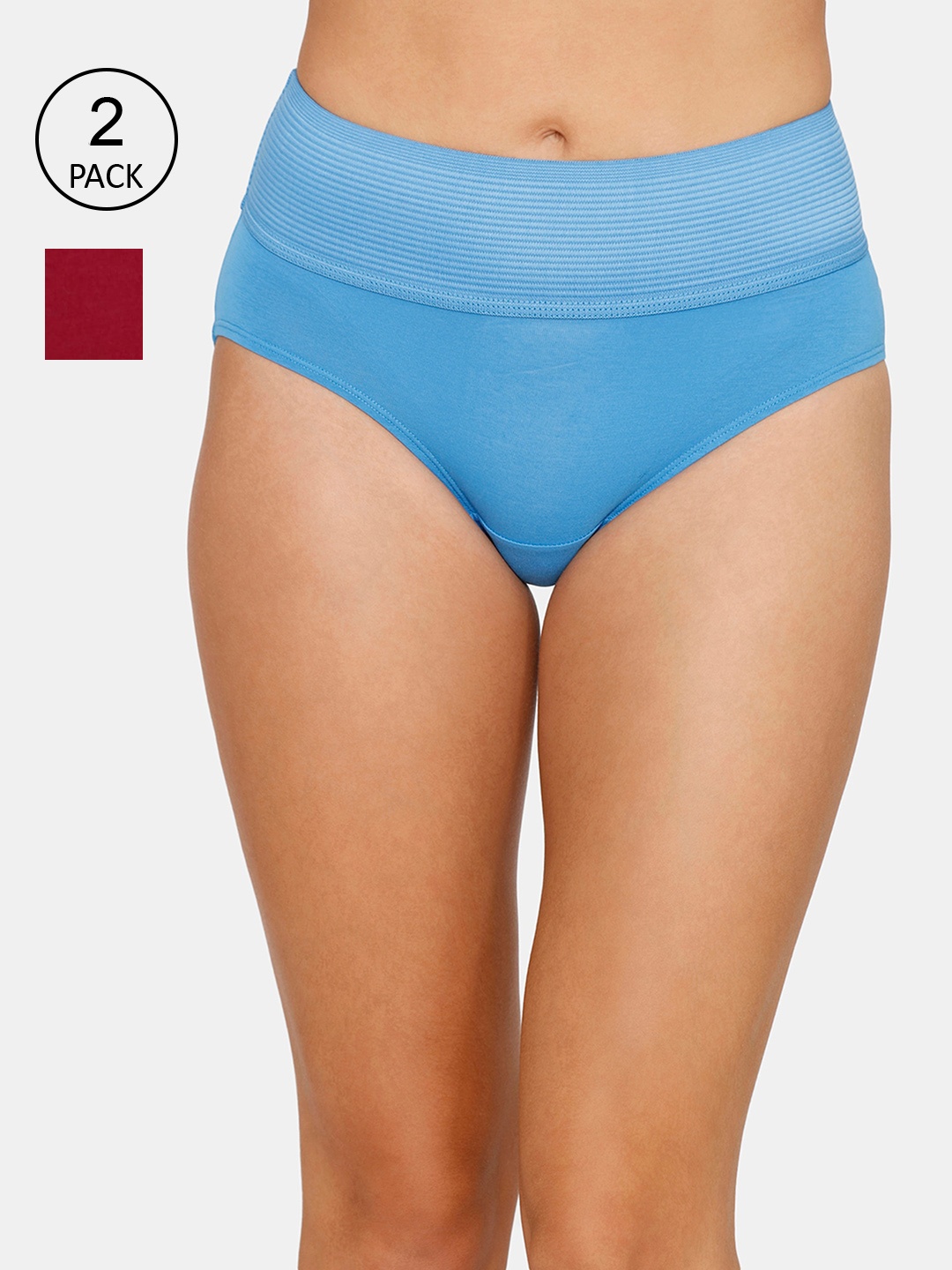 

Zivame Women Pack of 2 Assorted Hipster Briefs