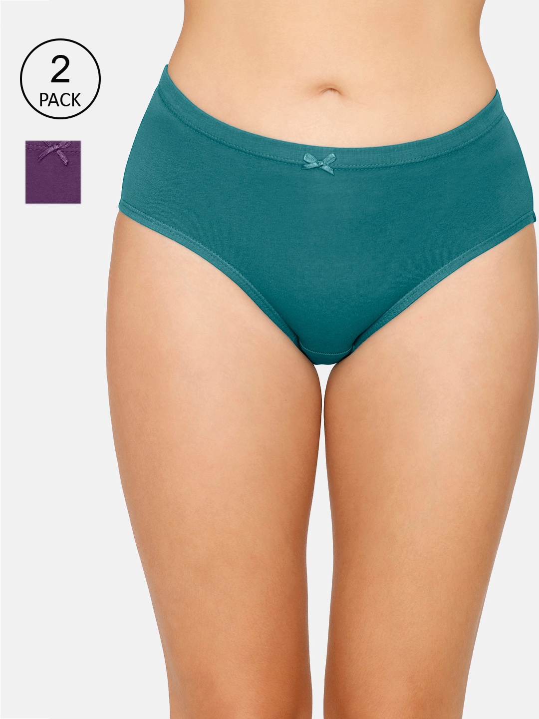 

Amante Women Solid Pack of 3 Mid Rise Hipster Brief - PPK43005, Green