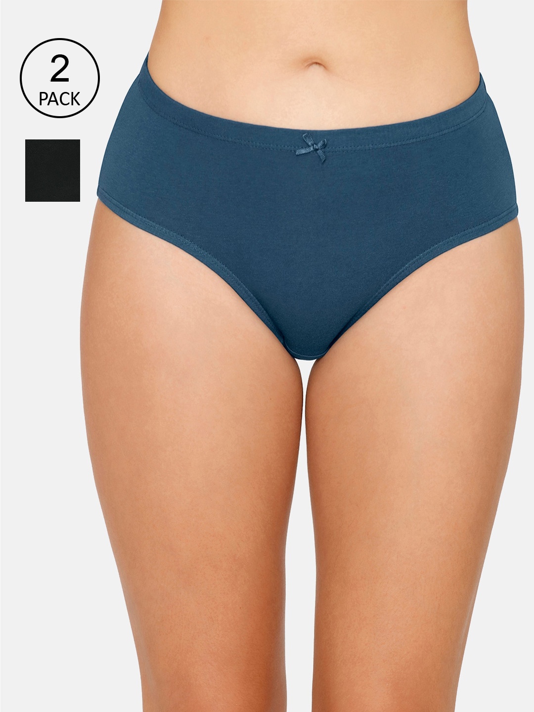 

Amante Women Solid Pack of 3 Mid Rise Hipster Brief - PPK43005, Black